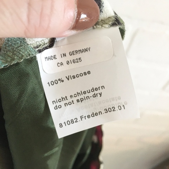 NWT Vintage Maxi Skirt Deadstock Blanchelle Zebra Tiger Tropical print lined 16 - Picture 15 of 16